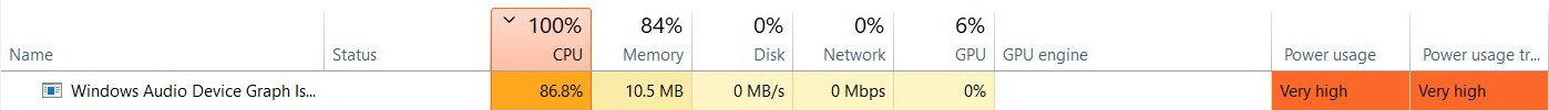 Why is Windows Audio Device Graph Isolation using 90% CPU? 486751da-1425-4c4e-b16f-5a63e8490b36?upload=true.png