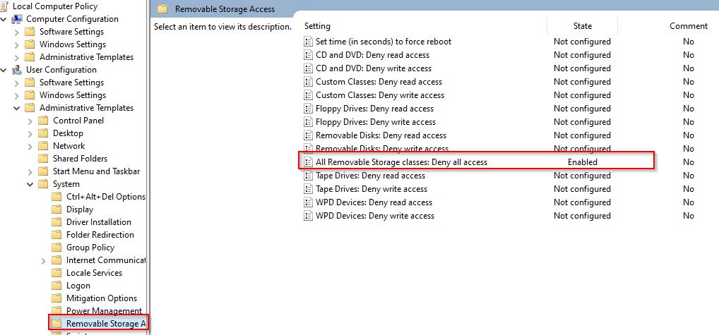 Blocked access to D:\ drive after enabling Policy All Removable Storage classes: Deny all... 488eae5d-3dc2-4064-a120-2beb6fc7ba94?upload=true.jpg