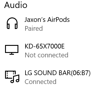 Bluetooth Speaker is connected, but 'disconnected' Sound > Playback settings 48b373f2-0b00-4145-88e9-bf945ca9a5fa?upload=true.png
