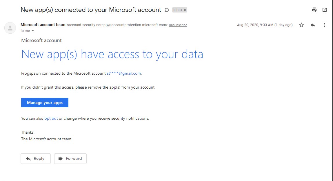 New apps connected to your Microsoft account Email - Legit ??? or not 48cac990-6fc4-45fe-a175-97971b944168?upload=true.jpg