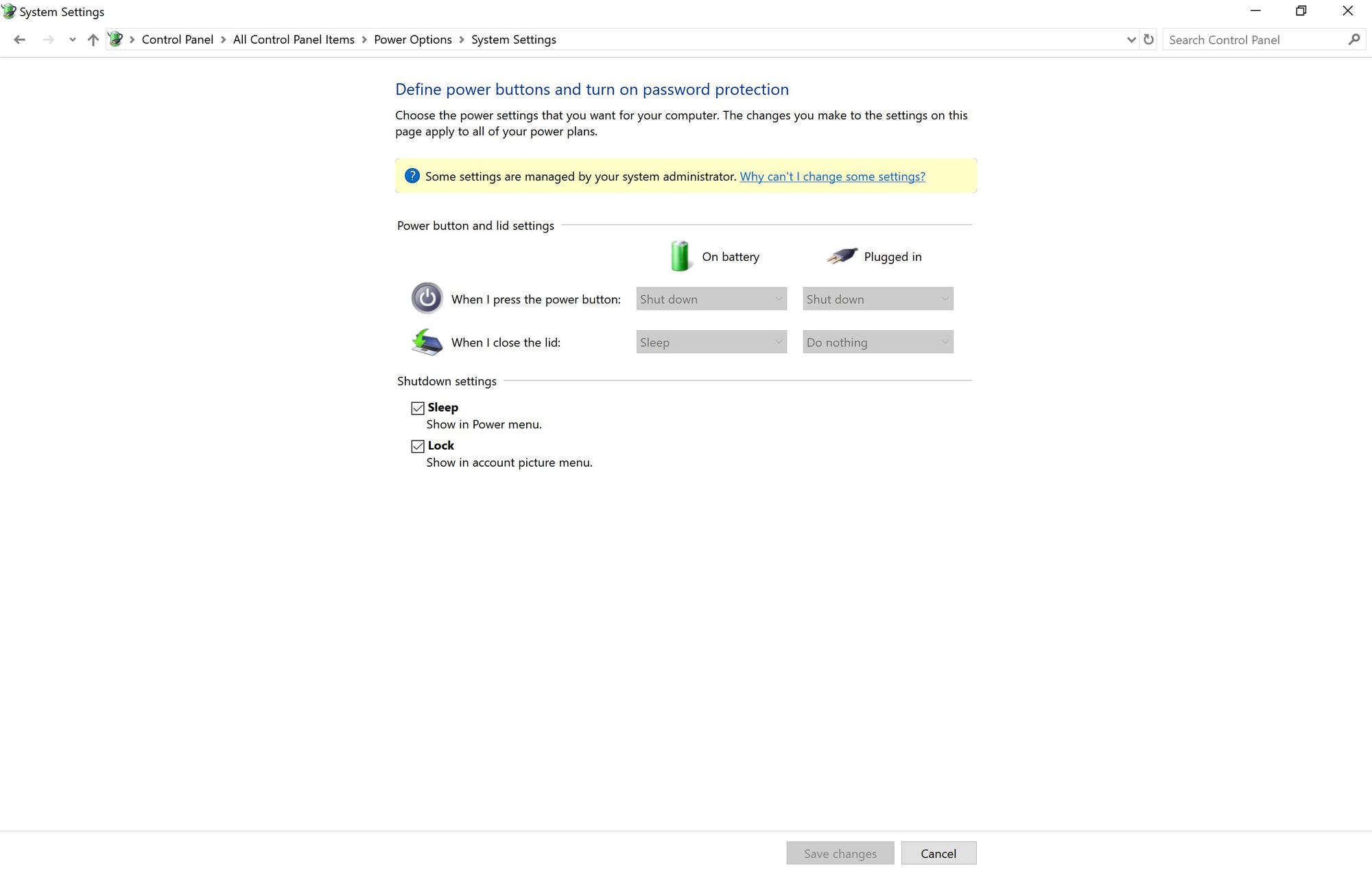 How can in change what the power buttons do when it's managed by your system admin? 48e6b212-3583-4db1-9ae3-5ad8e90f3384?upload=true.jpg