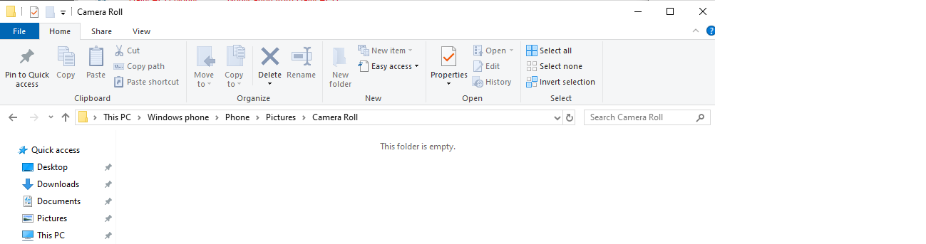 Windows phone - USB  to to Surface Book 2 - 'This folder is empty' 493c87d2-7401-46c3-abcc-01ceb3971f30?upload=true.png
