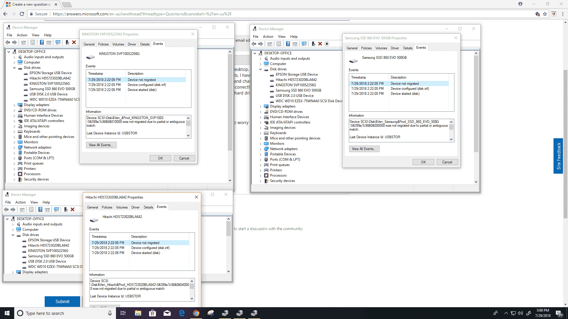 Changed SATA ports SSD's and HDD: device not migrated due to partial or ambiguous match 495126f9-e251-4a29-8eaf-0a16d1e0688a?upload=true.png