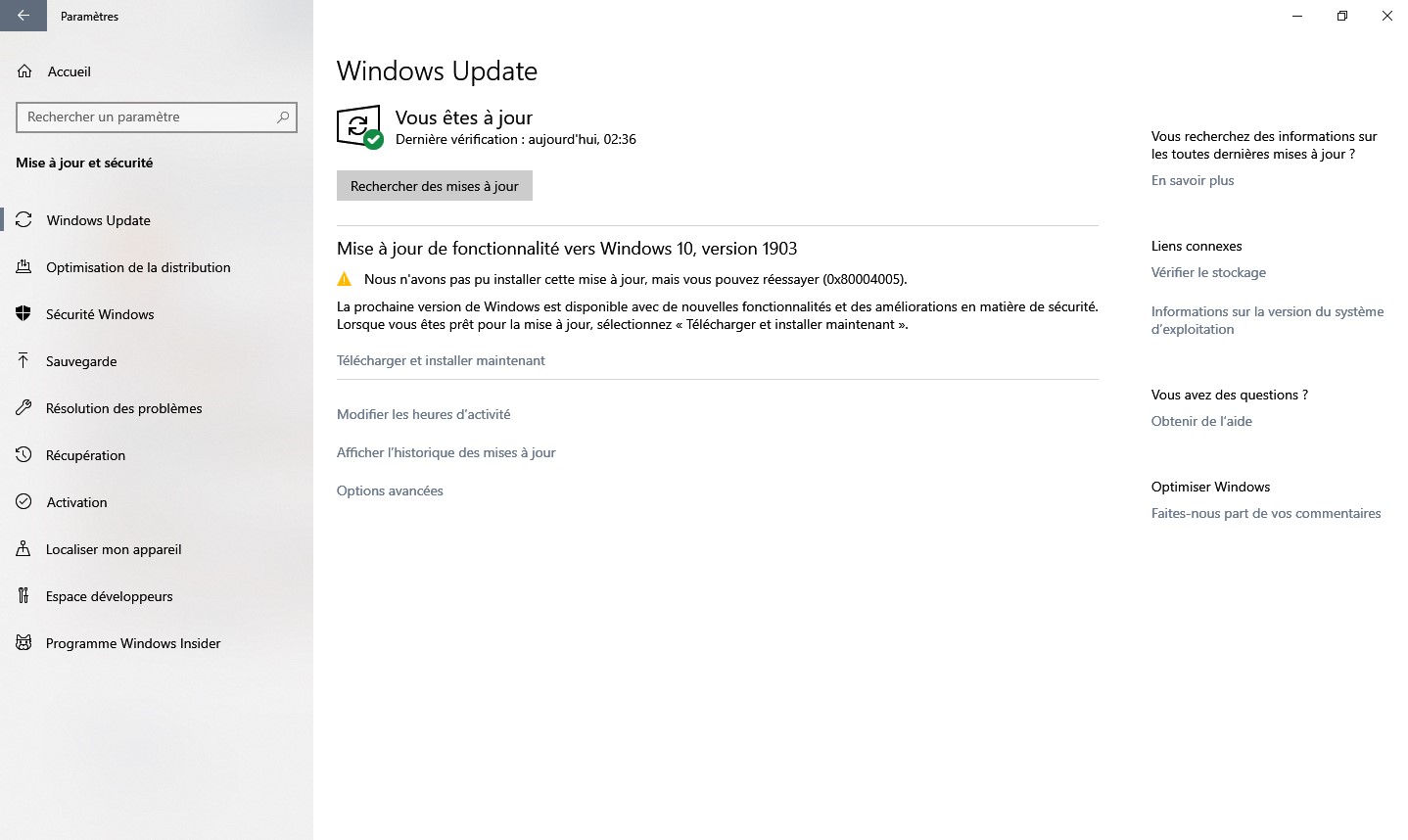 Problem updating Windows (Ox80004005) 49d52333-6da3-4a4c-bfe2-34c7aed2b9fe?upload=true.jpg