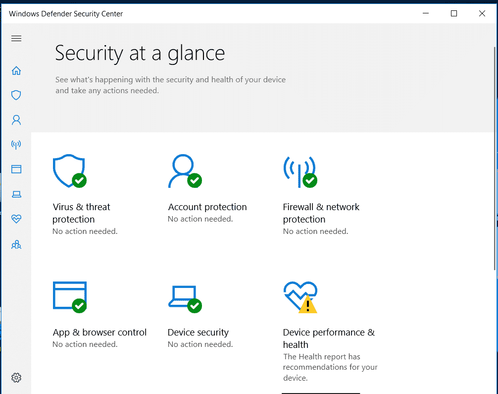 Windows Defender - Icon in shows Yellow ! and won't go away 4a1e6f55-e362-4370-8273-5820cf82689e?upload=true.png