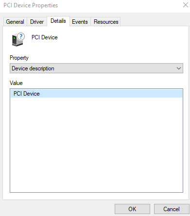 Other Devices PCI Device needs a driver update but nowhere to be found. 4a3576d8-4439-4733-be7f-aac781e731da?upload=true.png