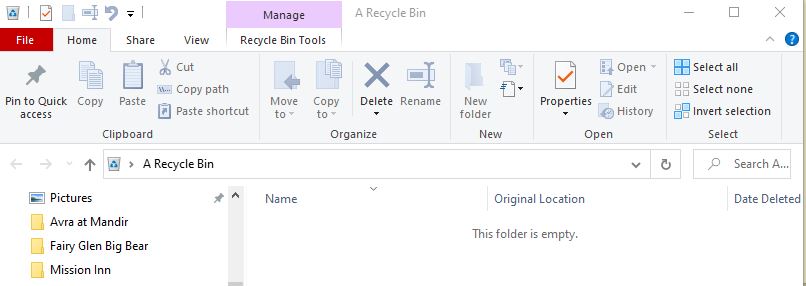 I deleted by mistake. The recycle bin "manage" and "restore" are grayed out. 4a5ac1a6-4ac7-47ab-883b-7c1e0a4810e8?upload=true.jpg