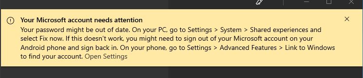 The Your Phone app on my "needs attention" and is difficult to re-connect every day 4a71f9a0-a811-4f09-a5b5-0078135a2019?upload=true.jpg