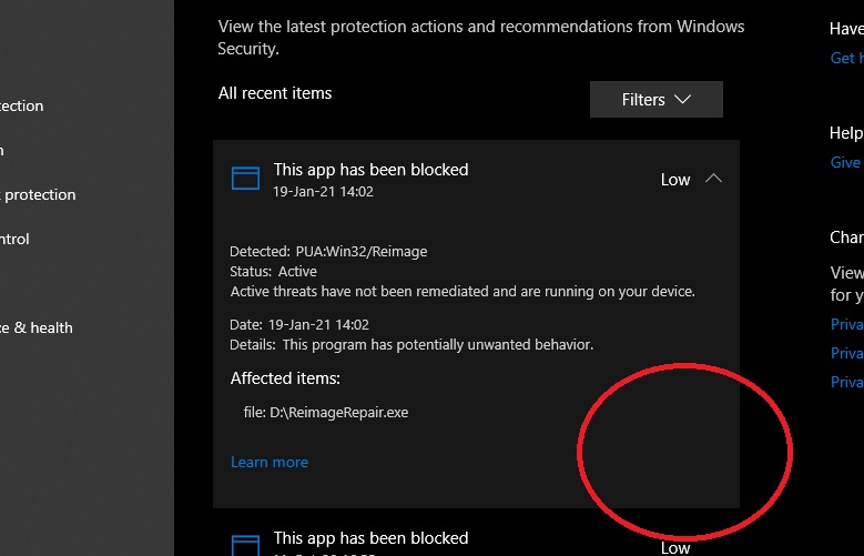 Microsoft 10 security anti virus blocking dozens of my valid files, including for work and... 4bb52f62-df07-496a-a856-2c8a6c218aea?upload=true.jpg