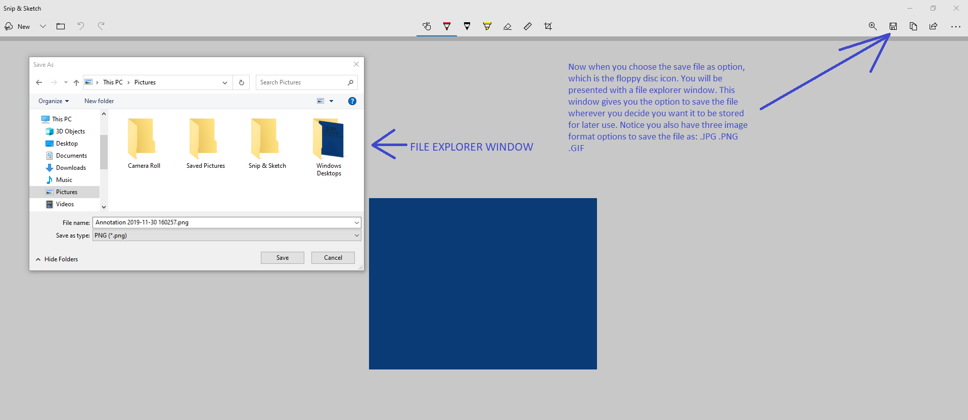 Snip & Sketch reports error notification "Something Went Wrong" when attempting to save... 4c168d89-2484-4167-88cd-4288c0ea3815?upload=true.png