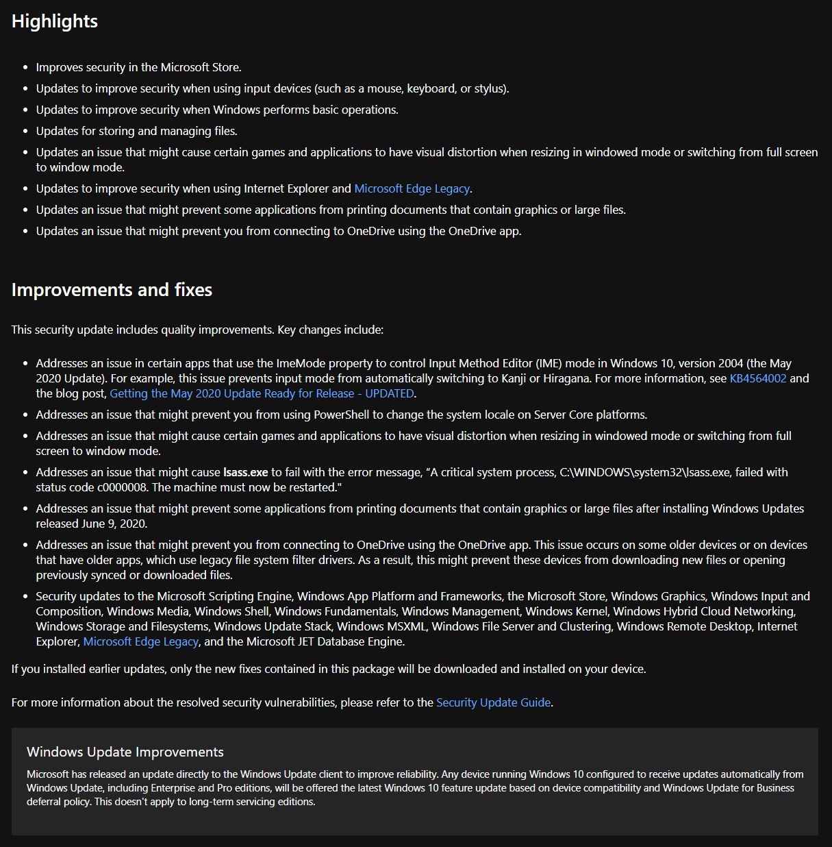 It's Patch Tuesday 7/14/20 Bringing Windows 10 2004 Up To Build 19041.388 4c4869f9-cde7-4b33-b4ea-a3fbe65c5b96?upload=true.jpg