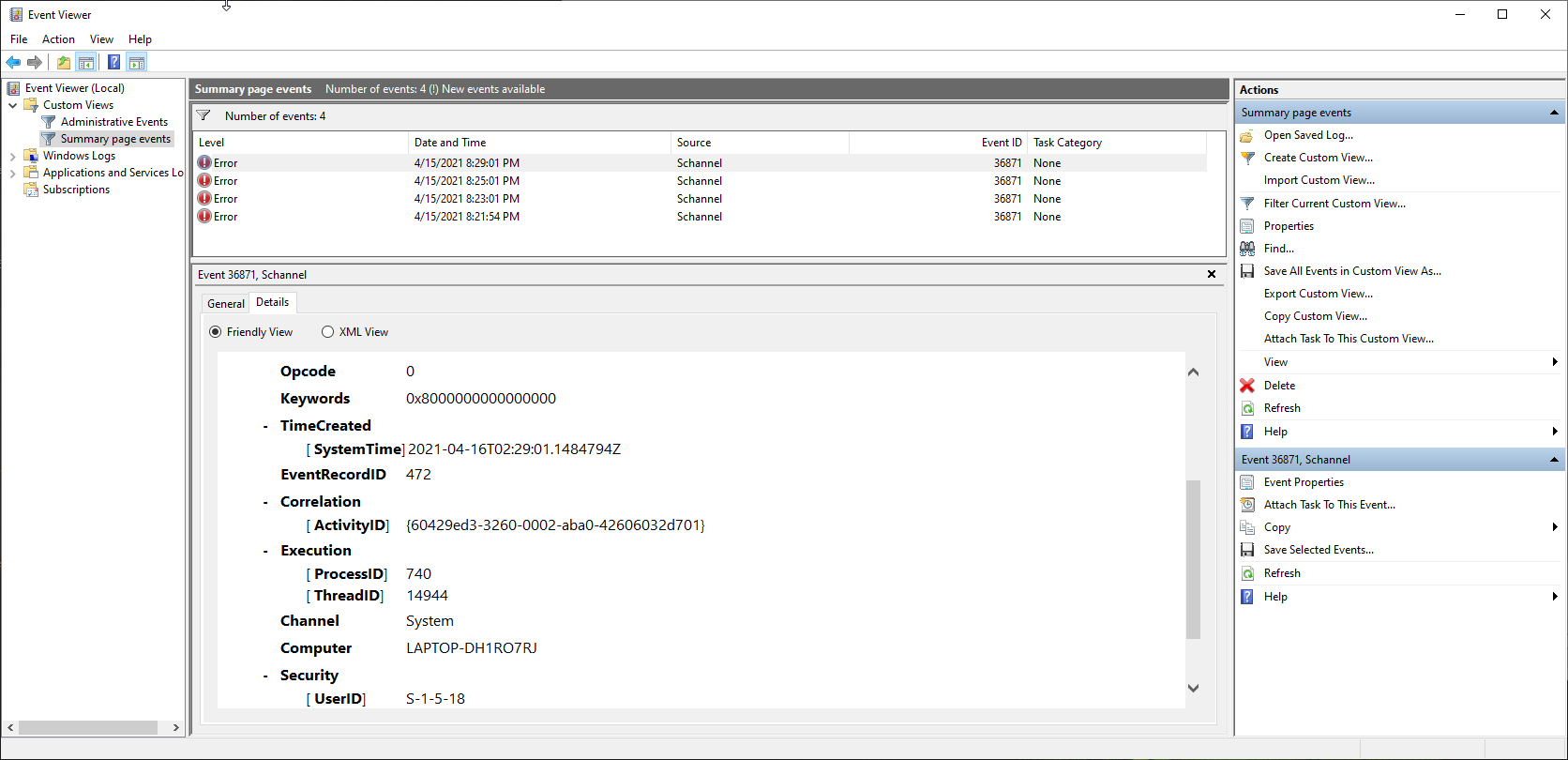 Recurrent errors with Schannel /Isass.exe causing periodically freezing of the system 4c773cd5-bb46-4e99-a58f-a209872d4a7a?upload=true.png
