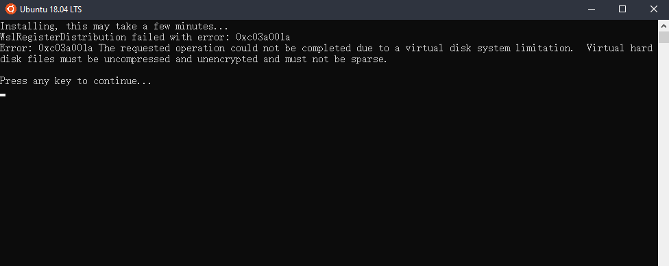 WslRegisterDistribution failed with error: 0xc03a001a 4cd91166-7ff1-4cbb-848f-3c5a62e83b3a?upload=true.png