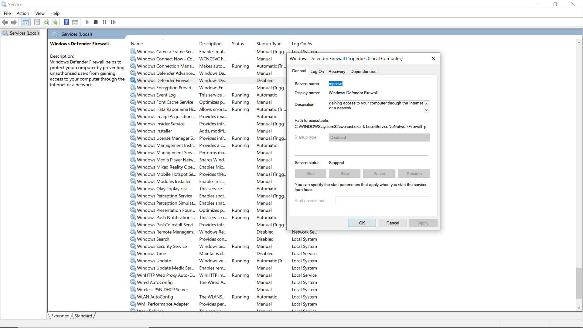 I can't change Windows Defender Firewall settings in services 4cfed1ec-c8e8-4c5b-941d-27b8115c101d?upload=true.png