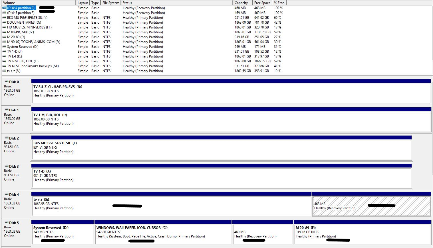 Could the system reserved partition and the recovery partition windows made during install... 4e755b21-a39d-4d2a-b329-7e1c4173efac?upload=true.png