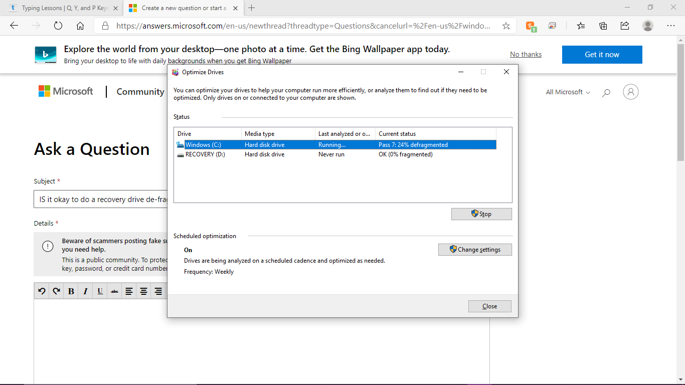 IS it okay to do a recovery drive de-frag. process? 4f3cf7de-d923-4860-b150-7db7ae3ee053?upload=true.png