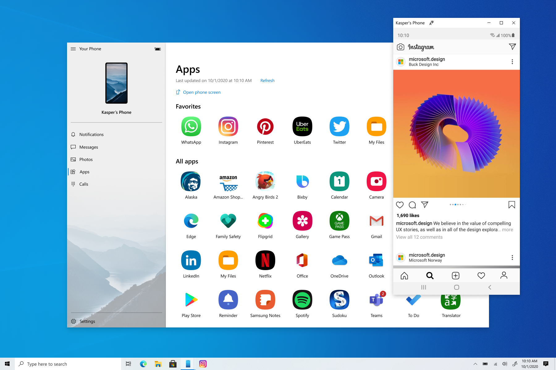New Your Phone Display Apps feature rolling out further in Windows 10 4f5f92bd4227a27e10f90ee9fd371173.png