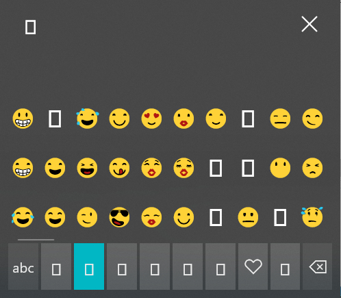Touch keyboard has many missing emojis, replaced with blank squares 4f963963-f1be-410e-b92b-05c3d905e154?upload=true.jpg