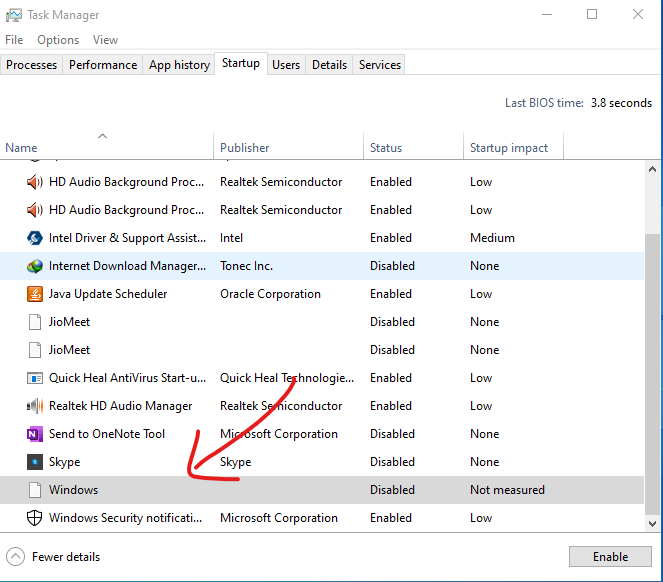 A suspiciuos task  "Windows" with unknown publisher in startup menu of task manager. 4fc4dfaa-a8bb-40ee-ad20-1ff86d3b5208?upload=true.png