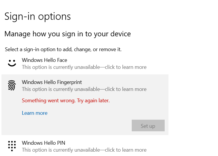 Windows Hello biometric options shows This option is unavailable 4fdb683c-61fe-4842-ac5f-41fb06c9aa3e?upload=true.png