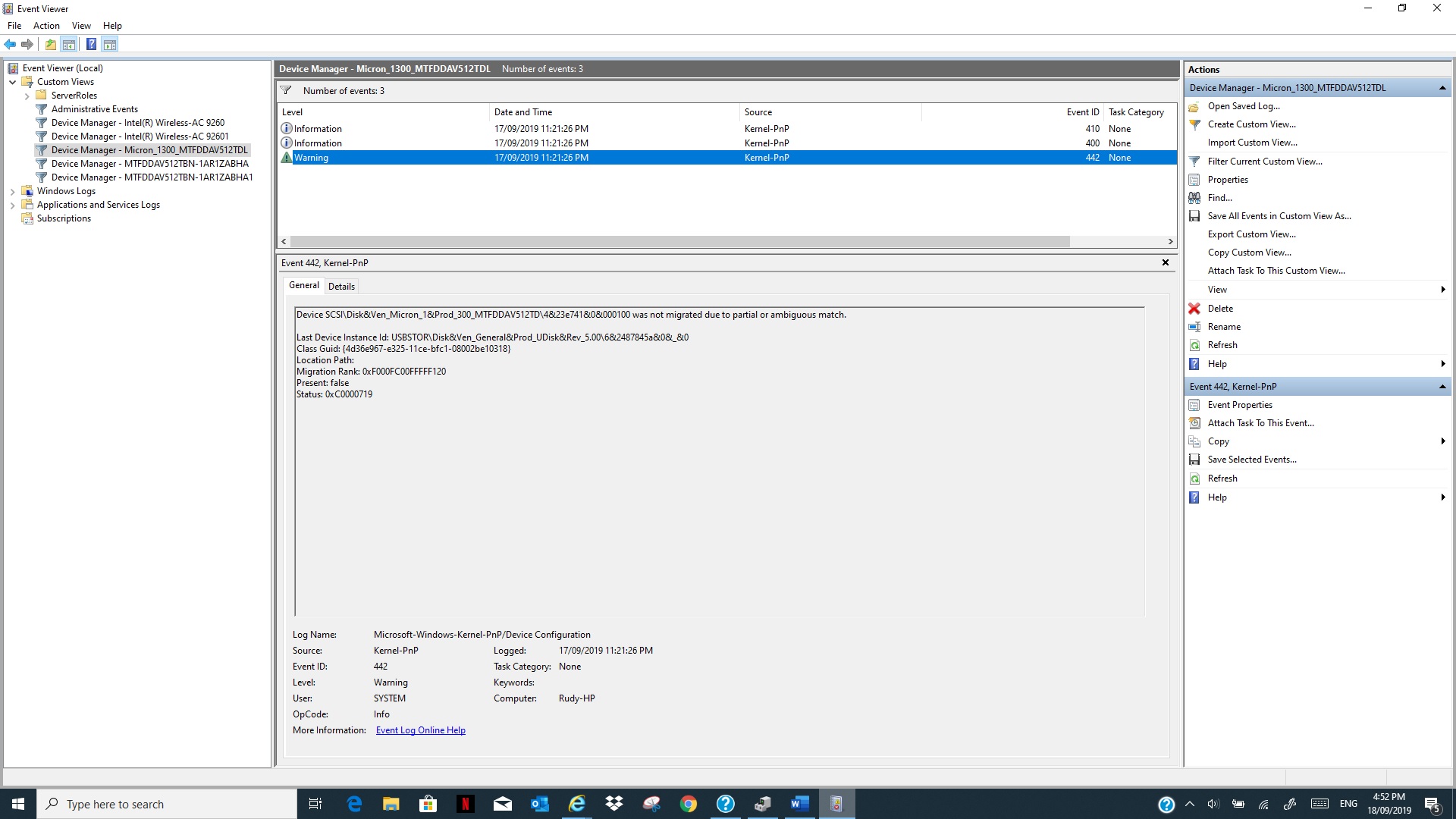 SSD Device was not migrated due to partial or ambiguous match 4fe6020e-b179-4ce0-a85f-eb6641509d0f?upload=true.jpg