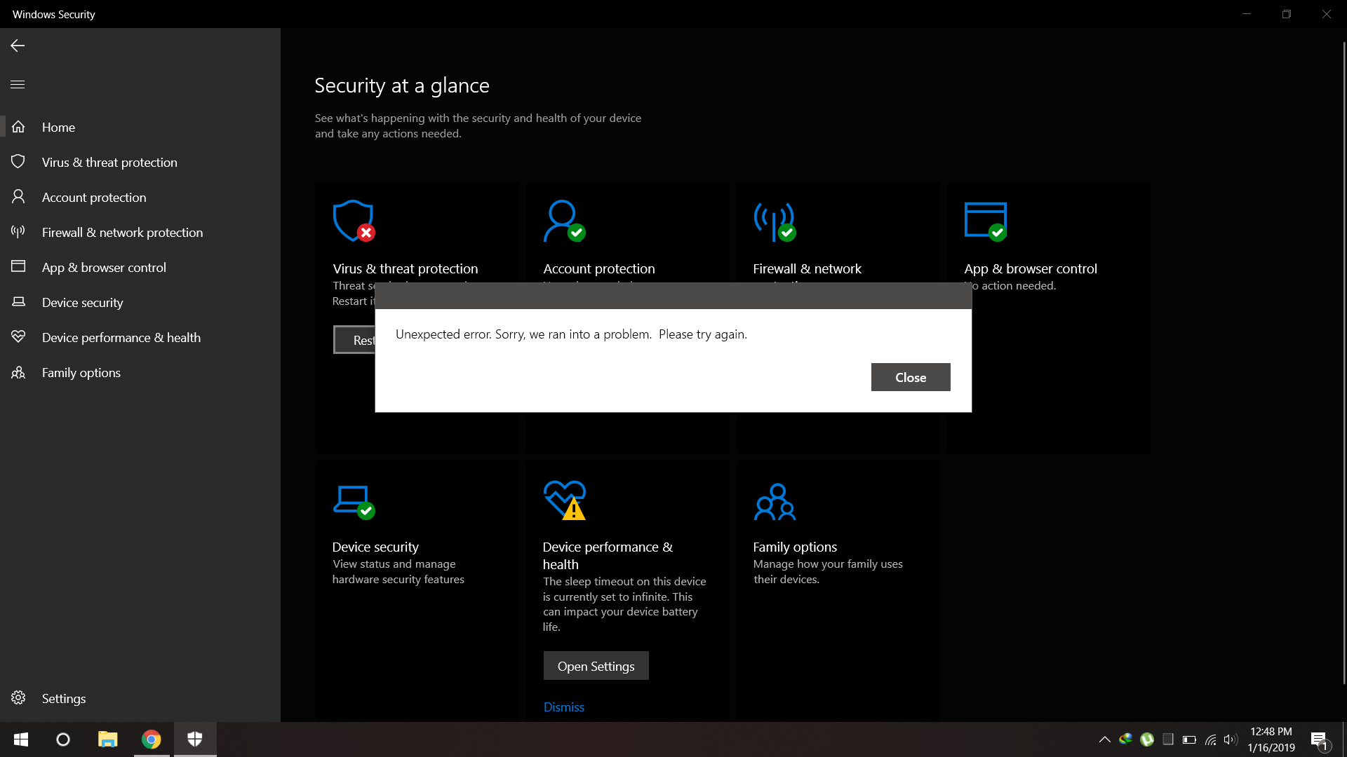 Windows Defender - Virus and Threat Protection - Threat service has stopped 4fffc8ce-2a2d-4355-935d-b173d5412077?upload=true.png