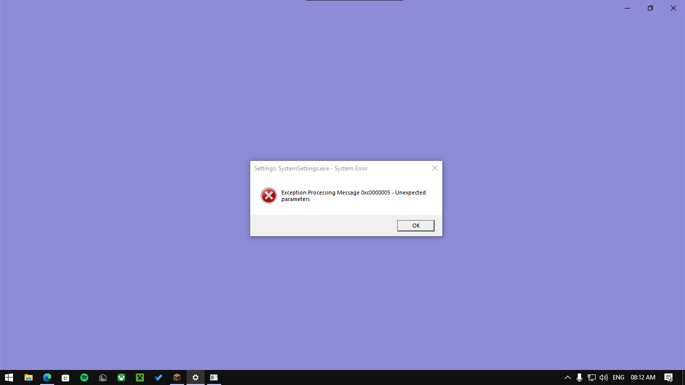 How to fix "Exception Processing Message 0xc0000005 - Unexpected parameters" 4HDS5UZ3UeyZi4nlP0wBebVNgQUmQOhFJ8QJX6yZvyuf038GO%2bx6LVNEf7ExQvTwlD91Cr%2bkJNOSBwutLvEiJEH6s%3d.png