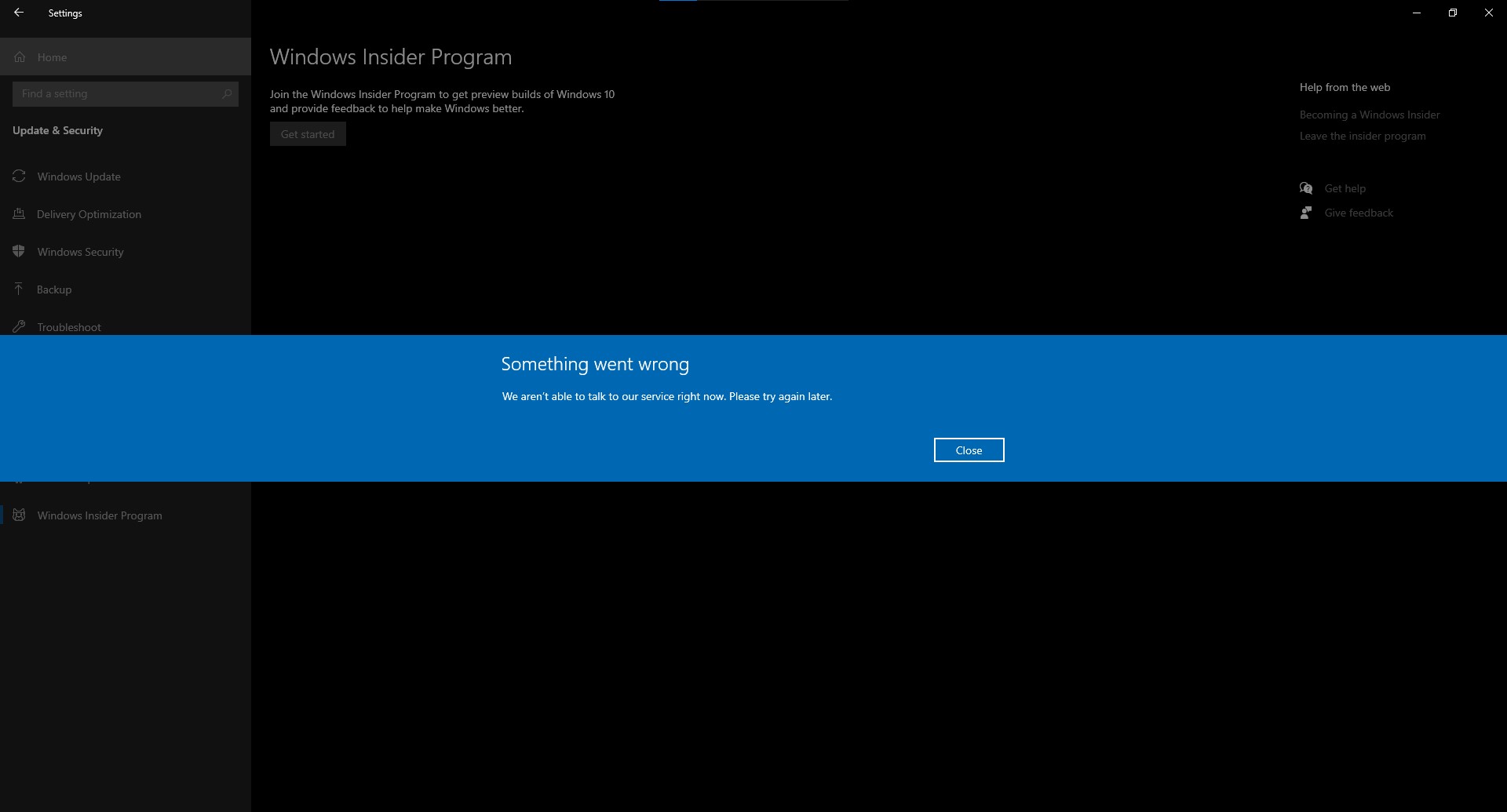 Windows insider get started not working error 513ed682-e8ca-410c-87b9-17cfb34fd4f4?upload=true.jpg
