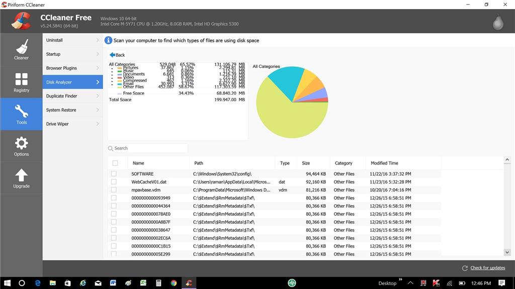 I have 222 GB of storage in Local Disk C SSD and it shows that I have approx. 90 GB left on... 5171273f-0d34-4e89-b41c-73a1a6d3f394.jpg