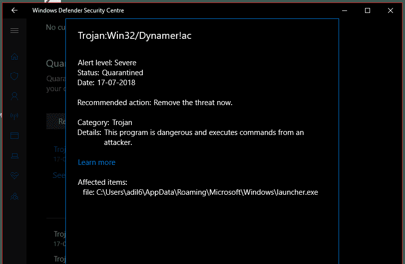 Windows launcher infected with trojan 5183c8d3-d3f5-440d-9453-d4f57277a5b3?upload=true.png