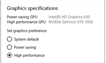 Not able to select gpu when selecting graphics settings in graphics performance preferances 52817c80-bd8b-4b72-9488-81eb720387c0?upload=true.png