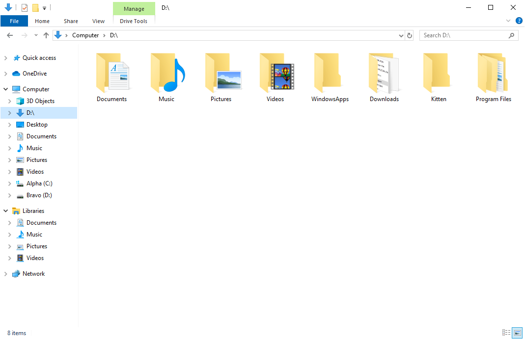 Windows 10 My Downloads Folder and my D Drive is the same. 52efd3ab-7d82-498e-a342-57025cb4fcd1?upload=true.png
