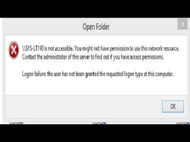 You do not have to permission to access (shared network resource) contact your administrator 5314c4b7-4964-459f-9bdf-3cdb4bee85e6.jpg