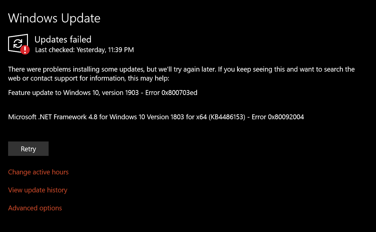 Windows Update Failed and PC now takes 15 minutes to reboot used to take barely 1 minute 532e9039-a6dc-45e9-ab04-592284de6717?upload=true.png