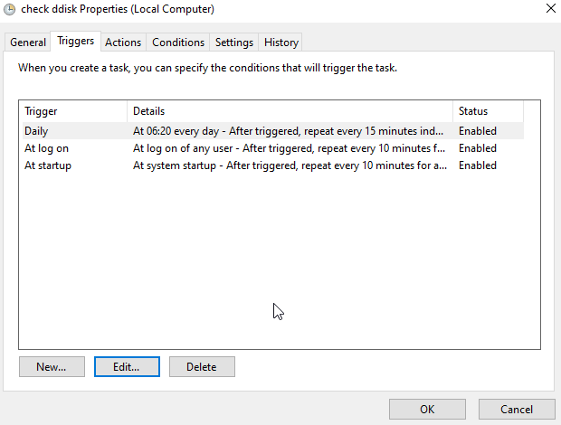 I have been trying to get task scheduler to work on my New Win 10 PC like my Old Win 10 PC... 532t-win-10-task-schedule-not-working-2022-03-26-17_34_16-check-ddisk-properties-local-computer-.png