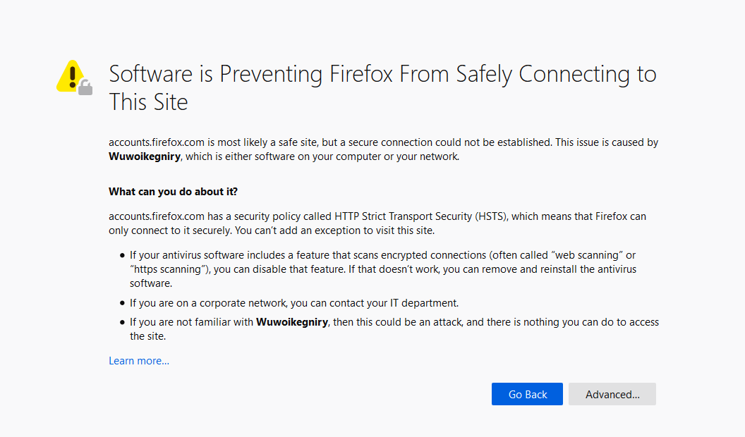 Wuwoikegniry - When I try to open a site on either of those two browsers I get a message like this 53c68793-e405-41ac-9d98-e2744d856aaa?upload=true.png