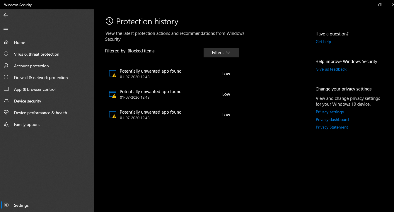 Can't get rid of Potential Unwanted Apps 54377507-c1fd-4a09-8e5c-5a92b3b2b307?upload=true.png
