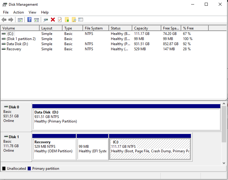 Recovery and EFI partition instead of System Reserved partition 547c4c3b-b3ad-4f74-ae24-cfc81eaa523c?upload=true.png