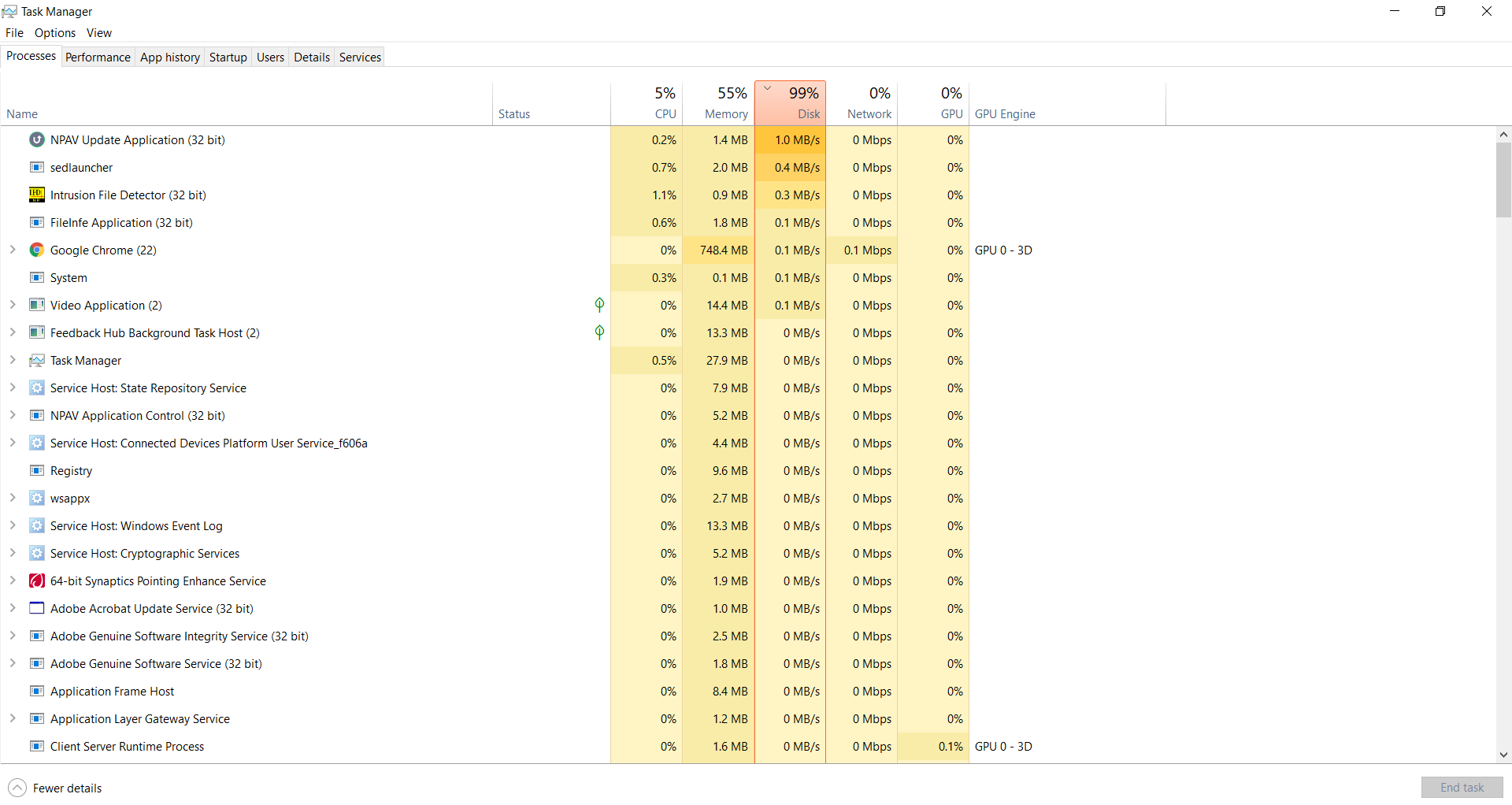 My Disk Usage is always at 99% and its heating up my laptop a lot 547d0b2f-9680-40b7-9a42-92f8af2dfaec?upload=true.png