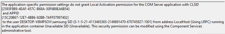 Event ID 10016 causing PC to freeze 550c2575-7db4-4ea7-aee2-53a88f89e515?upload=true.png