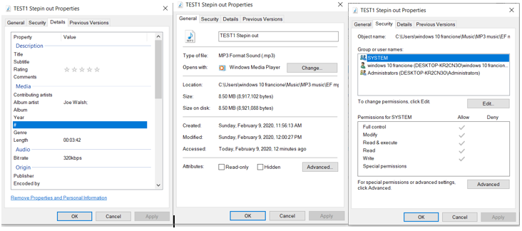 Windows 10 properties -wont’ save changes in MP3 File Details such as Title, Contributing... 5593b6fb-c5b1-4e90-8585-6cc60b39da81?upload=true.png