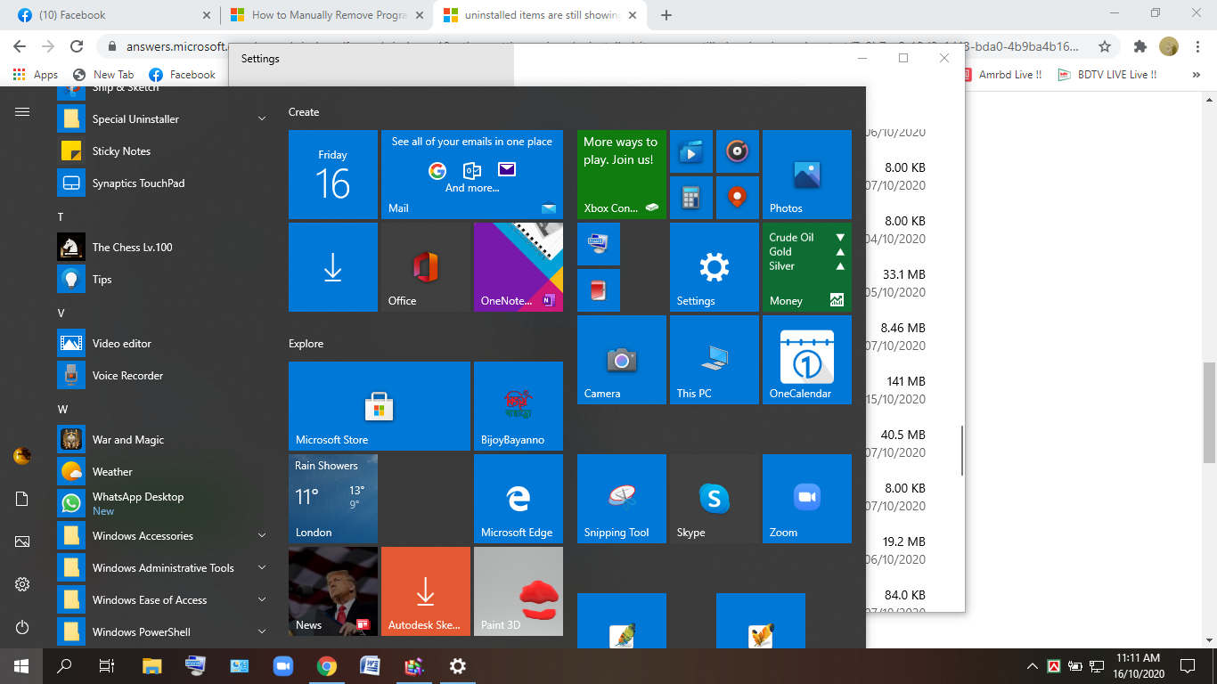 Uninstalled apps are still showing in Start Menu 5594af7a-4618-4c4b-b14a-987666c26856?upload=true.png
