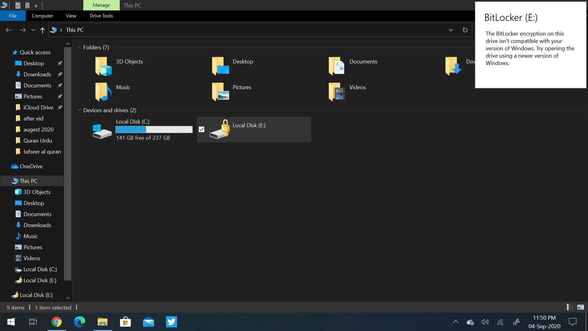 bit locker error: The Bitlocker encryption on this drive isn't compatible with the version... 578ab803-4f37-45cd-8634-bfbc870593d0?upload=true.png