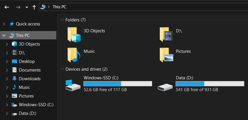 Hard drive appears as a folder in This PC 578fef5b-fcb1-403b-840c-0f34ce47e3af?upload=true.png