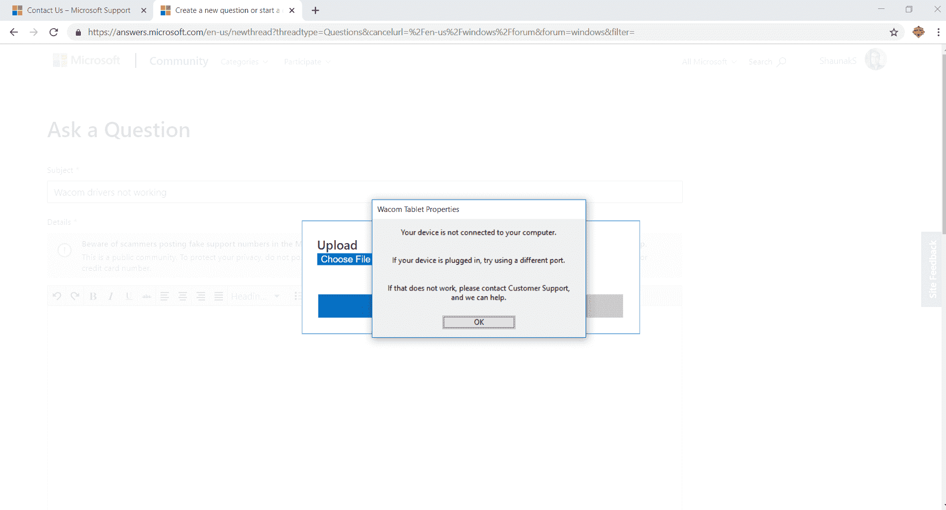 Wacom is not recognised by windows post update. 5792682f-2548-44bc-9cf1-33090f210e29?upload=true.png