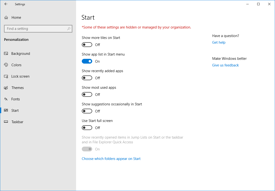 Why I cannot change "Show recently opened items in Jump Lists on Start or the taskbar and... 588a8312-1031-405a-b20f-3774aa34f051?upload=true.png