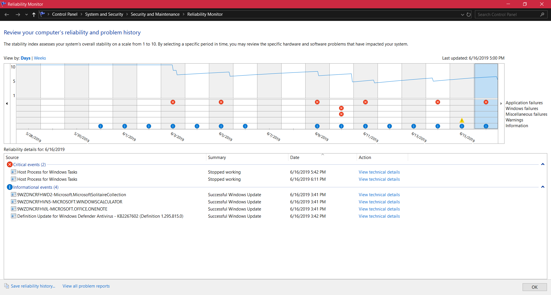 Host Process For Windows Tasks stopped working, Windows 10 1903 592e1b7d-bb55-496e-b994-75c6c6cdbee5?upload=true.png