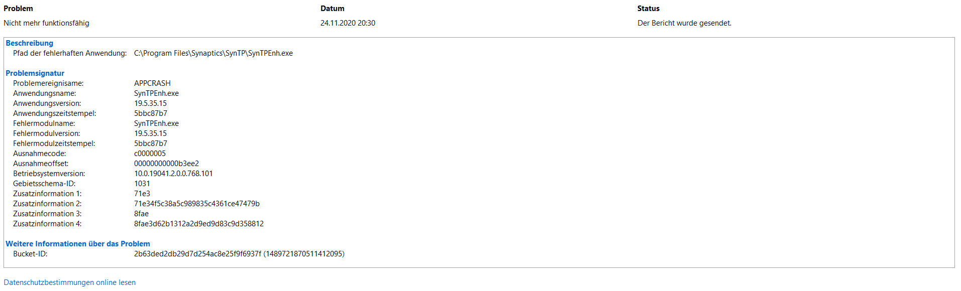 SynTPEnh.exe is crashing repeatedly 598daa8a-49a2-4b81-817f-2123c5430b2e?upload=true.png