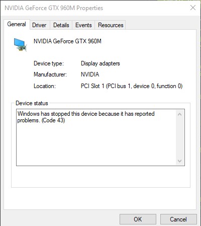 NVidia GeForce GTX 960M is disabled by Windows 59d602d8-cbcb-4b32-ae18-8f93affbb3e3?upload=true.jpg