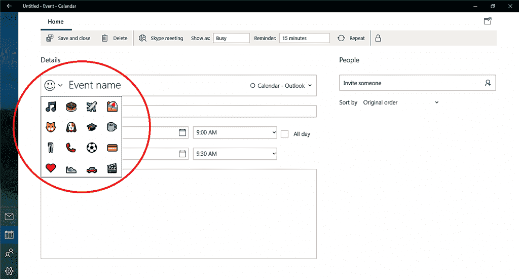 Event Templates available in Windows 10 Calendar App 59ff360c-df1f-4809-b635-03a00e1a5fd5.png